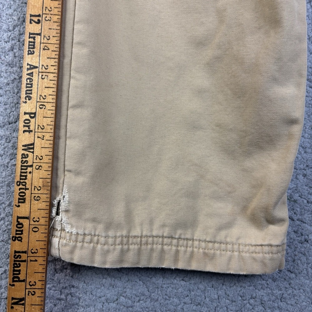 L.L.Bean Fleece Lined Cargo‎ Pants Mens 35x32 (34x31) Comfort Waist Distressed - Picture 13 of 16